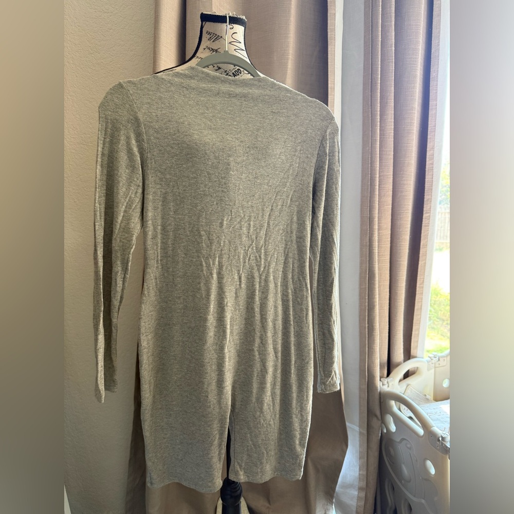 Naked wardrobe Gray Women's Long Sleeve shorts jumpsuit